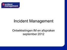 Documenten incident management